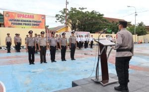 Kapolres Sidrap Pimpin Upacara Korps Raport Kenaikan Pangkat