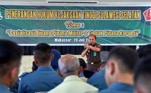 Asisten Tindak Pidana Militer Kejati Sulsel Giat Penerangan Hukum di Lantamal VI Makassar