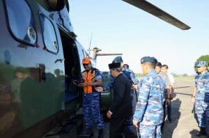Hari Bakti TNI AU ke-76, Danny Naik Helikopter ke Jeneponto dan Takalar