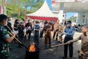 Pemusnahan Narkotika dan Obat-Obatan, Kajari Takalar : Berharap Tidak Ada Lagi Tunggakan Penyelesaian Perkara Tahun 2023