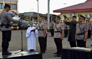 Kapolres Bone Sertijab dan Pengambilan Sumpah Pejabat Polres
