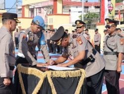 Sertijab 2 Kasat dan 2 Kapolsek di Polres Sidrap
