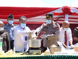 Pemusnahan Barang Bukti Tipidum Kejari Pinrang, Wakapolres : Tetap Menjaga Sinergitas