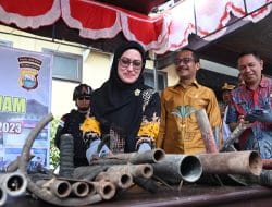 Pemusnahan Senpi Rakitan dan Sajam, Bupati Indah Ajak Jaga Kondusifitas di Luwu Utara