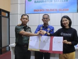 Kelola Sampah Plastik di Wilayah Pesisir, Pemkab. Takalar lakukan Perjanjian kerjasama dengan Seaweead’ Indonesia Foundation dan Kodim 1426