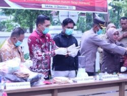 Sekda Takalar Hadiri Pemusnahan Barang Bukti Narkotika Sabu, Obat Farmasi dan Barang Bukti Lainnya