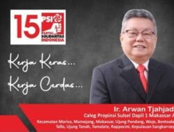 Arwan Tjahjadi Caleg PSI DPRD Sulsel Kerja Keras, Kerja Cerdas, Kerja Nyata