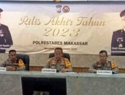 Polrestabes Makassar Rilis Akhir Tahun 2023, Gangguan Kamtibmas hingga 100 Polisi Bermasalah dengan Hukum dan PTDH 6 Orang