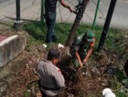 Kepedulian Babinsa Dan Bhabinkamtibmas Bersama Warga Kerja Bakti Bersihkan Saluran Air