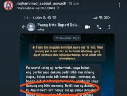 Viral Chat WhatSapp Bupati Bulukumba Diduga Akui Telah Mendukung Hj. Agusnawati Caleg DPR-RI Dapil II Partai Demokrat