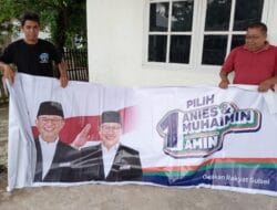 Pemasangan Spanduk Capres AMIN, Oleh Gerakan Rakyat Takalar