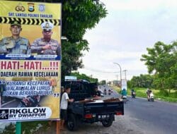 Satlantas Polres Takalar Pasang Papan Himbauan, Tekan Angka Kecelakaan