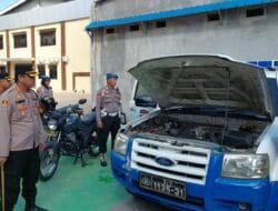 Pemeriksaan Kendaraan Dinas, Kapolres Gowa : Harus Selalu dalam Kondisi Prima