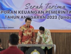 Pj. Bupati Takalar Serahkan LKPD Tahun 2023 ke BPK-RI Perwakilan Provinsi Sulawesi selatan