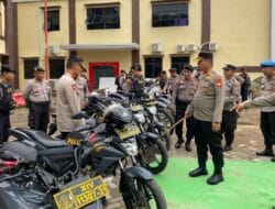 Pemeriksaan Kendaraan Dinas Operasional Satsamapta dan SPKT, Kapolres Gowa : Digunakan Optimal dan Aman