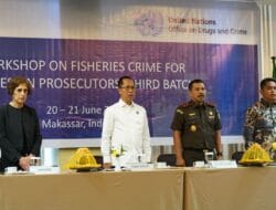 Kejati Sulsel Sampaikan Welkom Speech Pada Pembukaan Pelatihan Tindak Pidana Di Sektor Perikanan Kerjasama Badan Diklat Kejaksaan RI Dan UNODC