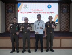 Guna Untuk Memastikan Pegawai Bebas Narkoba, Kejati Sulsel Gandeng BNN Lakukan Tes Urine