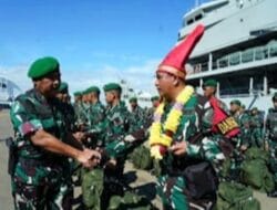 Pangdam XIV/Hsn Penerimaan Satgas Yonif 721/Mks Purna Tugas Operasi Pamtas RI-PNG di Wilayah Papua