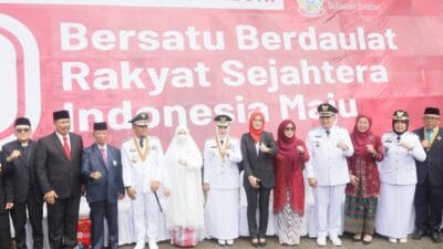 Wali Kota–Wawali Makassar Ikut Upacara HUT ke-80 RI di Rujab Gubernur