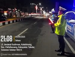 Polres Takalar Intensifkan Patroli Blue Light, Cegah Pelanggaran dan Kecelakaan Lalu Lintas