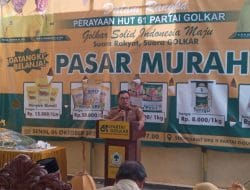Gelar Pasar Murah, dan Pemeriksaan Kesehatan Gratis, Bupati Takalar Apresiasi Partai Golkar di HUT nya yang ke 61
