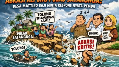 Abrasi Kepung Pulau Satangnga, Desa Mattiro Baji Minta Respons Nyata Pemda Takalar