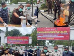 Kejari Takalar Musnahkan Barang Bukti 27 Perkara, Didominasi Kasus Narkotika