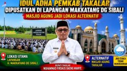 ‎Idul Adha Pemkab Takalar Dipusatkan di Lapangan Makkatang Daeg Sibali, Masjid Agung Jadi Lokasi Alternatif