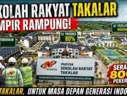 Sekolah Rakyat Takalar Hampir Rampung, Proyek Nindya Karya Serap 800 Pekerja dan Siap Jadi Kawasan Pendidikan Terpadu