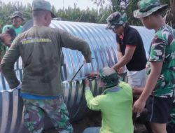Progres Pembangunan Jembatan Armco Kodim 1426/Takalar Capai 40 Persen