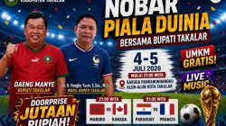 Bupati dan Wakil Bupati Takalar Ajak Warga Ramaikan Nobar Piala Dunia 2026, Suguhkan Live Music, UMKM Gratis dan Doorprize Jutaan