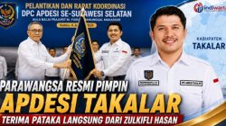 Parawansa Resmi Pimpin APDESI Takalar, Terima Pataka Langsung dari Zulkifli Hasan