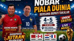 Bupati dan Wakil Bupati Takalar Ajak Warga Ramaikan Nobar Piala Dunia 2026, Suguhkan Live Music, UMKM Gratis dan Doorprize Jutaan